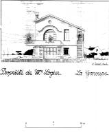 Proprit de Mr Logier. La Garoupe. [Villa Saint-Pry  Antibes. Elvation antrieure Est], 1937.