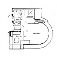 [Villa La Brigantine  Antibes. Plans de l'opration de rnovation.] 2001. Plan des terrasses de couverture.