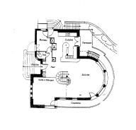 [Villa La Brigantine  Antibes. Plans de l'opration de rnovation.] 2001. Plan du rez-de-chausse.