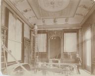 [Villa Massena, Nice, petit salon en travaux], circa 1899.