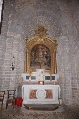 Ensemble de l'autel secondaire des mes du Purgatoire : vue gnrale. ; Vue rapproche de la chapelle des mes du Purgatoire.