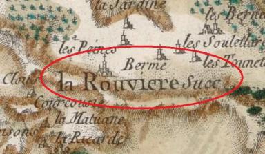 Carte de France dite carte de Cassini, 3e quart 18e sicle [la Rouvire Succ.].