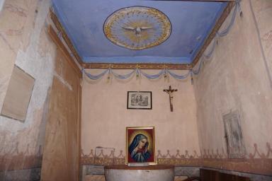 Dcor peint de la chapelle des fonts baptismaux : vue rapproche.