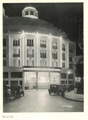 [Cinma L'Escurial, Nice], effet de nuit, 1934.