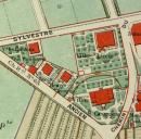 Plan du quartier St Sylvestre [Nice] dress par le service topographique municipal [circa 1912], dtail. Vue rapproche de l'lot comportant la maison Zecca.