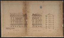 [Immeuble Ajani, boulevard Gambetta, Nice], lvation, coupe, 1901.