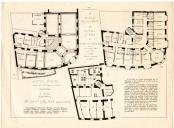 Htel Scribe  Nice, plan du rez-de-chausse, plan des tages, plan du sous-sol, [1910].