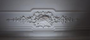 Ancien vestibule (?), motif de gypserie plac sur le long ct du plafond (ct oppos au 1er).