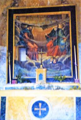 Vue gnrale de l'autel et du tableau d'autel disparu de la chapelle Saint-Bernard.