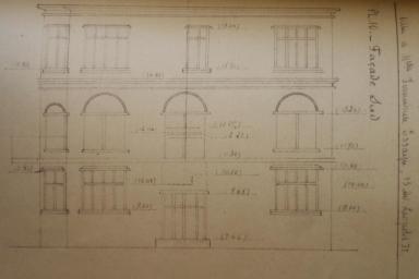 Villa de Mlle Fernande Essayie [avenue Lopold II, Nice], faade sud, 1934.