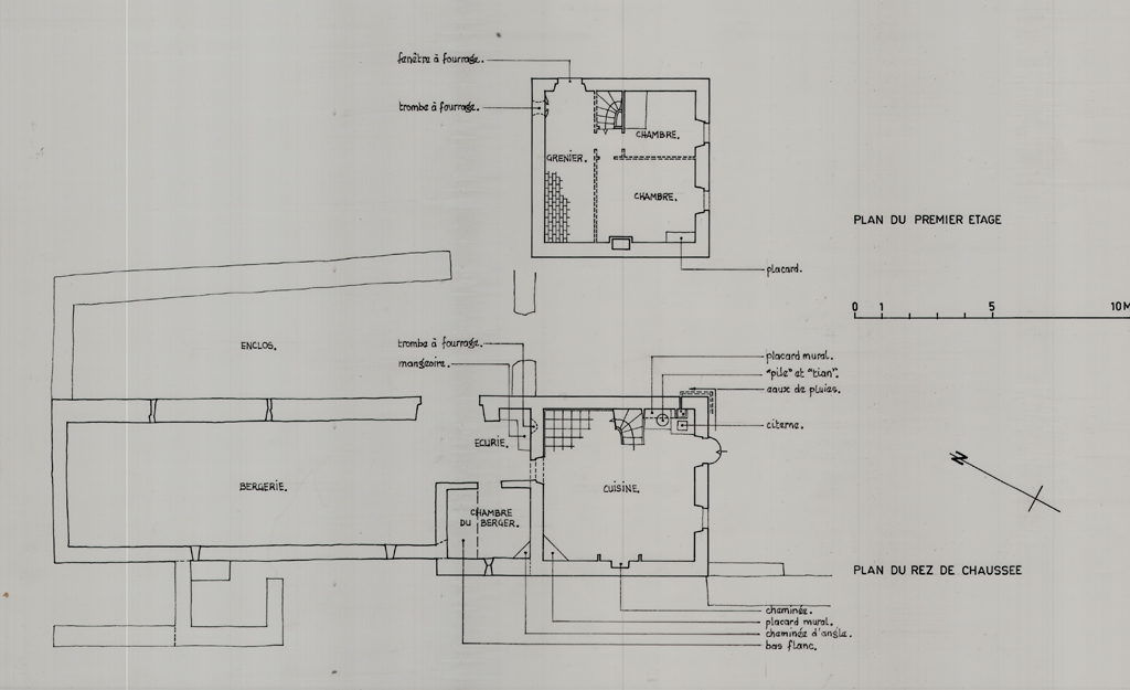 Plans du rez-de-chausse et du premier tage.