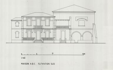 Maison A.B.C. Elévation sud.