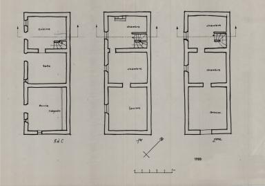 [Plans du rez-de-chausse, des 1er et 2e tages]