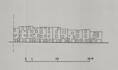 Parcelles 722 à 744. Elévation ouest.