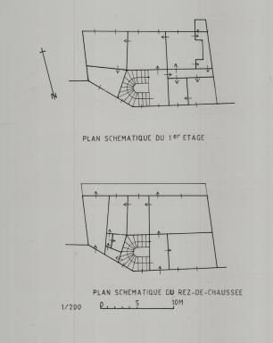 Plans schématique du rez-de-chaussée et du 1er étage.