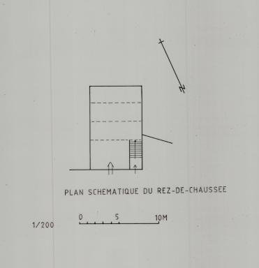 Plan schématique du rez-de-chaussée.