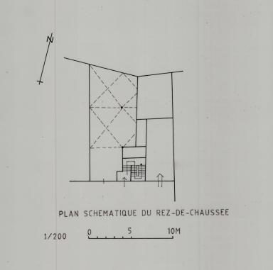 Plan schématique du rez-de-chaussée.