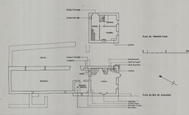 Plans du rez-de-chaussée et du premier étage.