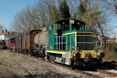 Le locotracteur Y 6424 en gare de Brignoles (ligne de Gardanne à Carnoules)