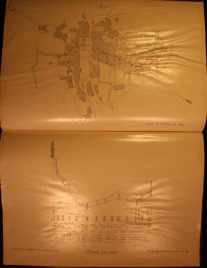 Plan d'ensemble [ du projet de construction d'une fontaine sur la place du puit  Ampus], 28 Mai 1883