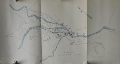 [Plan d'ensemble du ruisseau de Pennafort pour la drivation du moulin Magnaud], 24 dcembre 1860..