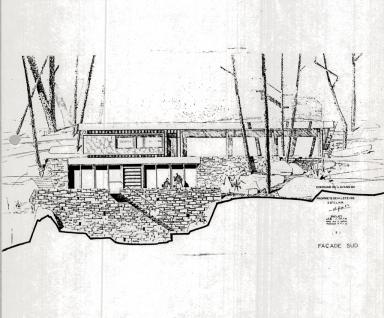 Propri�t� de M. Lef�vre � Saint-Clair. [Villa Le Pin Blanc]. Fa�ade sud, 1957.