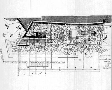 Propri�t� de M. Lef�vre � Saint-Clair. Projet. [Villa Le Pin Blanc. Plan du rez-de-chauss�e], 1957.
