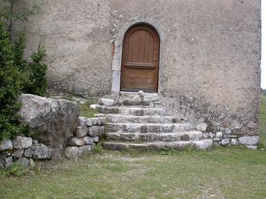 Elvation nord. Escalier et porte d'entre.