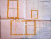Plan de la salle d'cole et du logement de l'instituteur du chef-lieu de Castellet-les-Sausses.