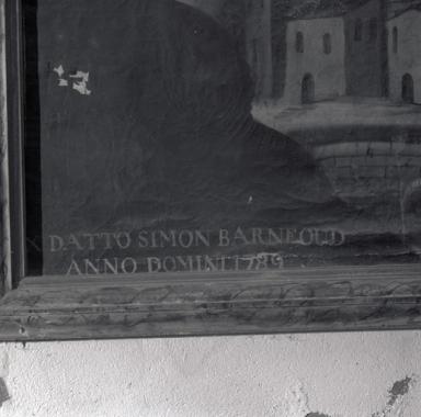 Dtail : inscription et date DATTO SIMON BARNEOUD ANNO DOMINI 1789.