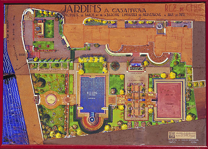 Plan du jardin. Projet dat 1935 - 1936.
