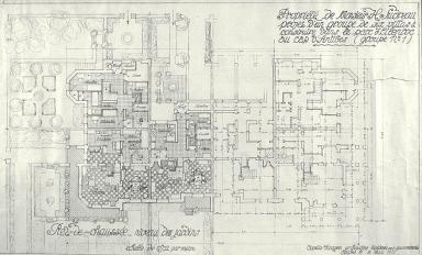 Villa  construire. Groupe n 1. Plan de l'tage de soubassement.