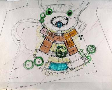 Projet. Plan du rez-de-chaussée.
