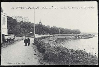 Antibes. Juan-les-Pins. Château du Crouton. Boulevard du Littoral et du Cap d'Antibes.