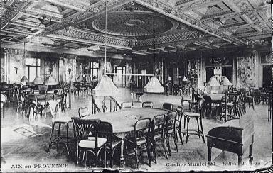 Aix-en-Provence. Casino municipal, salle de baccara.