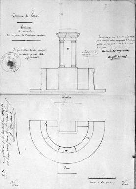 Fontaine  construire sur la place de l'ancienne paroisse.