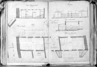 Etablissement d'une salle d'asile. [Classe enfantine. Plans, coupes, lvation.]