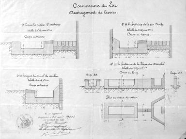 Aménagement de lavoirs.