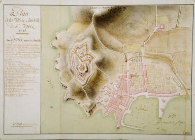Plan de la ville et citadelle de Saint-Tropez.
