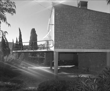 Vue de la terrasse depuis l'est.