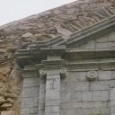 Mur d'enceinte, front sud, porte, partie suprieure : dtail.