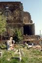 Bâtiment C, élévation sud, travée 12 en cours de restauration.