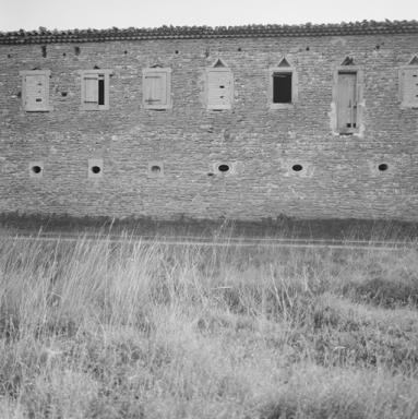 Bâtiment d'exploitation, façade nord, détail.