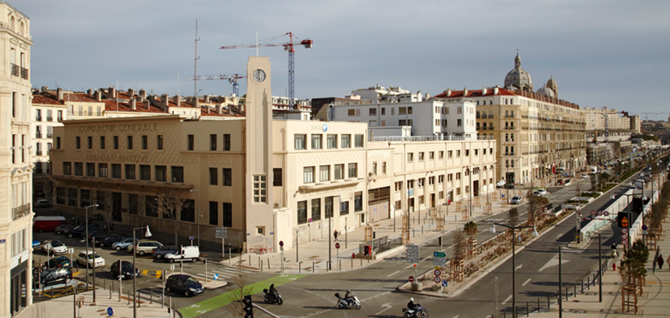 ; Marseille (Dép.13), édifice commercial, agence portuaire de la Compagnie Générale Transatlantique ;