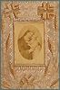 Vierge à l'Enfant. Travaux d'aiguilles, ltihographie , XIXe siècle.
