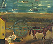 Accident de charrette de Alexis Orgias. Huile sur toile, 1840.